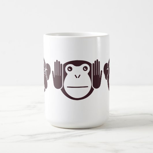 Drie Wise Monkeys Ontwerp Koffiemok (Center)