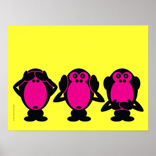 Drie Wise Monkeys Poster (Voorkant)