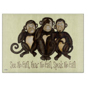 Drie Wise Monkeys Snijplank (Voorkant)