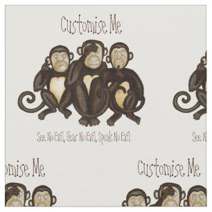 Drie Wise Monkeys Stof