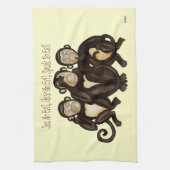 Drie Wise Monkeys Theedoek (Verticaal)