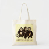 Drie Wise Monkeys Tote Bag (Voorkant)