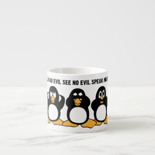 Drie Wise Penguins Design Graphic Espresso Kop