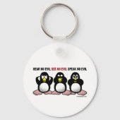 Drie Wise Penguins Sleutelhanger (Achterkant)