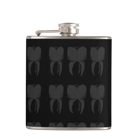 Drie Wise Teeth Dentist Flask Heupfles (Voorkant)