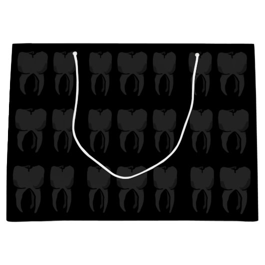 Drie Wise Teeth Dentist Gift Bag Large Cadeauzakje (Voorkant)