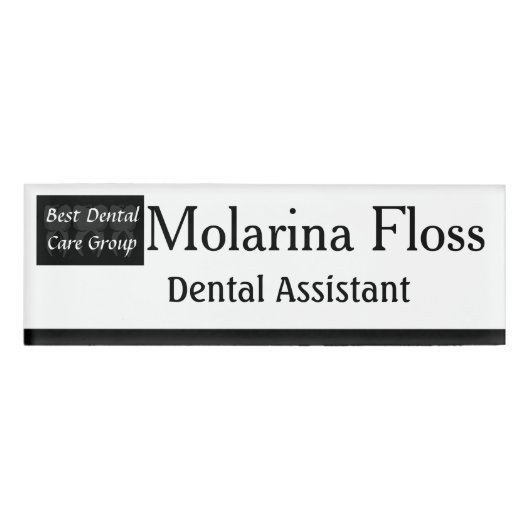Drie Wise Teeth Dentist Name Tag (Voorkant)