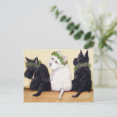 Drie Wise Terriers Briefkaart (Staand voorkant)