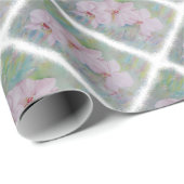DRIE WIT-ORCHIDS WRAPPINGPAPIER CADEAUPAPIER (Rol Hoek)