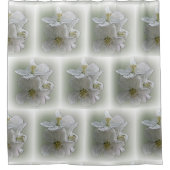 drie witte bloemen douchegordijn (Voorkant)