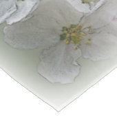 drie witte bloemen tafelkleed (Gekanteld)