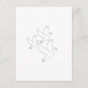 Drie witte doves Post Card Briefkaart