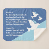 Drie Witte Duiven Christelijk Healing Prayer Shawl Sherpa Deken (Voorkant (horizontaal))