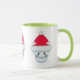 Drie Witte Kittens Kerstmok Mok