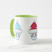 Drie Witte Kittens Kerstmok Mok (Voorkant links)