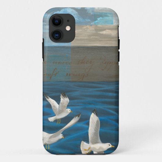 Drie witte meeuwen vliegen over het water Case-Mate iPhone case (Achterkant)