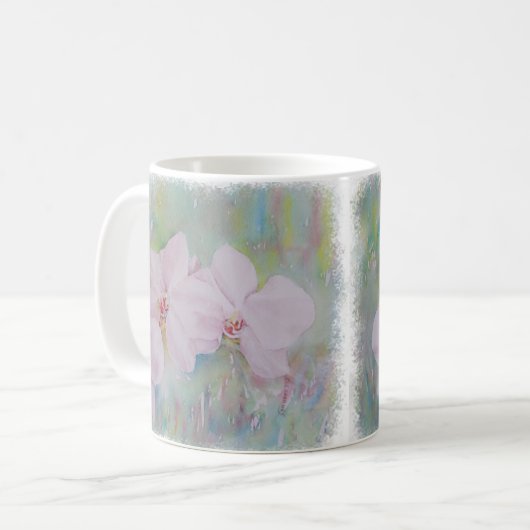 DRIE WITTE ORCHIDEN CLASSIEKE MOK (Voorkant links)
