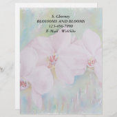DRIE WITTE ORCHIDEN LETTERHEAD BRIEFHOOFD (Voorkant / Achterkant)