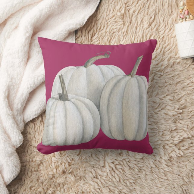 Drie witte pompoenen kussen (Deken)