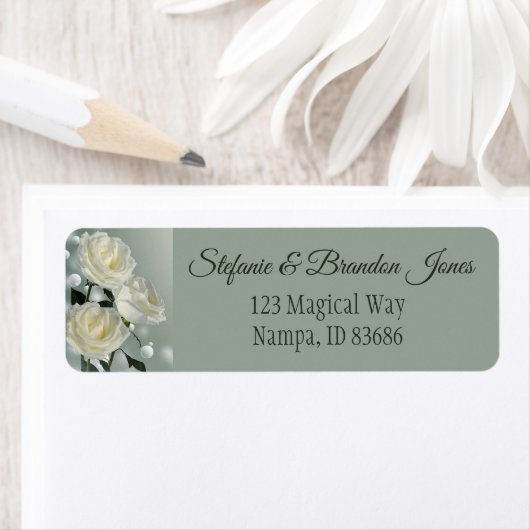 Drie witte rozen etiket (Insitu)