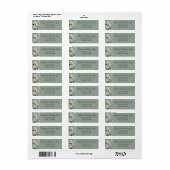 Drie witte rozen etiket (Full Sheet)