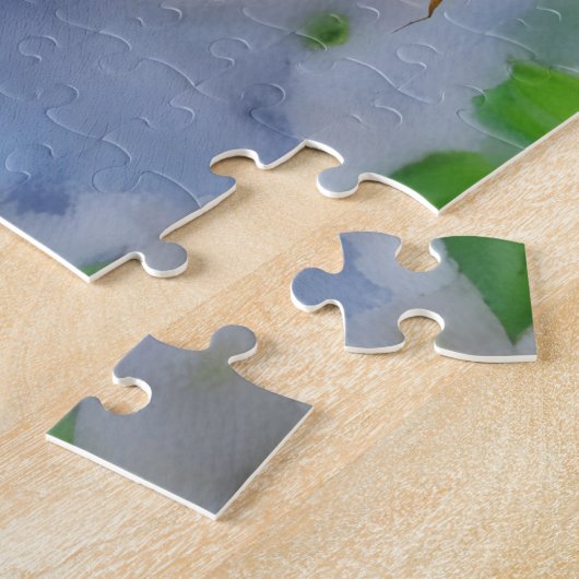 Drie Witte Rozen Roos Tuin Kunst Puzzel Legpuzzel (Zijkant)