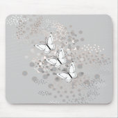Drie witte vlinders muismat (Voorkant)