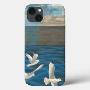 Drie witte zeegarren die over het water vliegen iPhone 13 hoesje