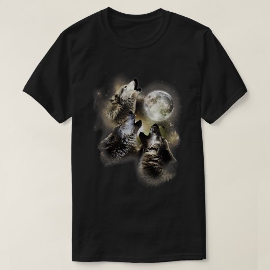 Drie Wolven Howl bij de Tanktop van de Moon Wolf L (Design voorkant)