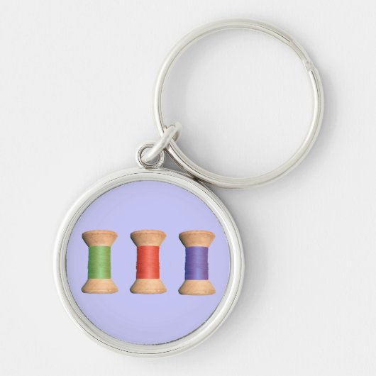 Drie Wooden Spools Sleutelhanger (Voorkant)