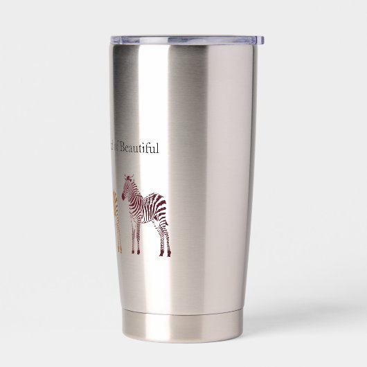 Drie Zebras Geïsoleerde Drinkbeker (Links)