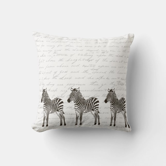 Drie Zebras Kussen (Voorkant)
