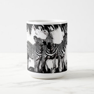 Drie zebra's schilderen koffiemok
