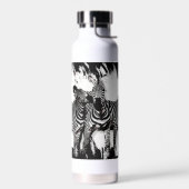 Drie zebra's schilderen waterfles (Links)