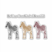 Drie Zebras Sticker (Voorkant)