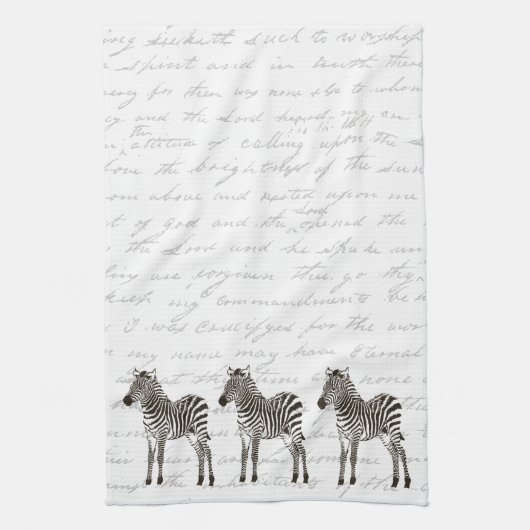 Drie Zebras Theedoek (Verticaal)