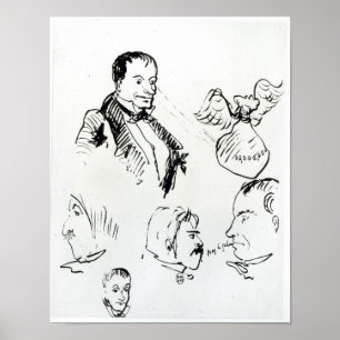 Drie zelfportretten en profielen poster