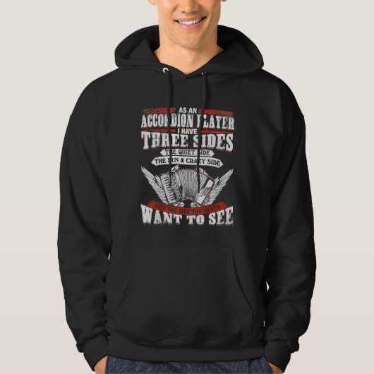 Drie zijden van de accordeonspeler hoodie (Voorkant)