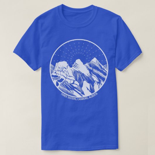 Drie zistergebergte Canmore Alberta Canada T-shirt (Design voorkant)