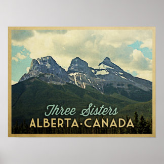 Drie zisters Alberta Canada Poster