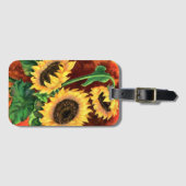 Drie zonnebloemen Bagagelabel - Schilderen (Voorkant (horizontaal))