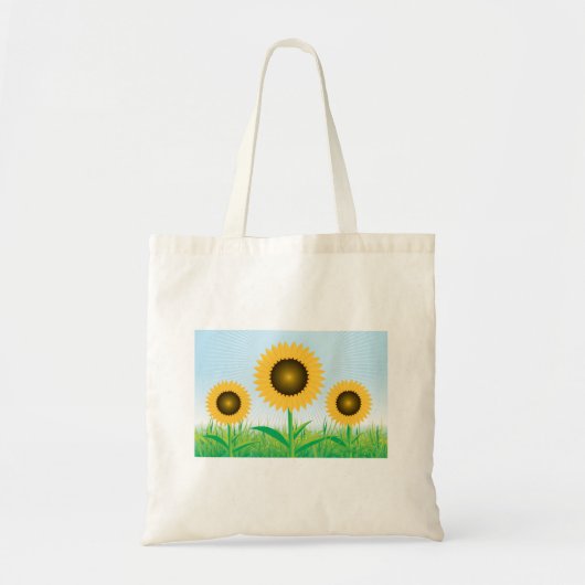 Drie zonnebloemen Canvas tas (Voorkant)