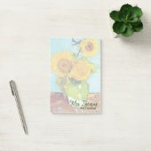 Drie zonnebloemen Gepersonaliseerd aantekeningen 4 Post-it® Notes (Kantoor)