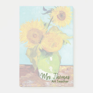 Drie zonnebloemen Gepersonaliseerd aantekeningen 4 Post-it® Notes