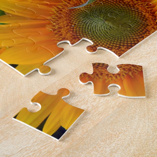 Drie zonnebloemen legpuzzel (Zijkant)