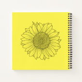 Drie zonnebloemen notitieboek (Achterkant)