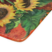 Drie Zonnebloemen Snijplank - Schilderen (Hoek)