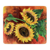 Drie Zonnebloemen Snijplank - Schilderen (Voorkant)