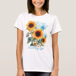 Drie zonnebloemen t-shirt