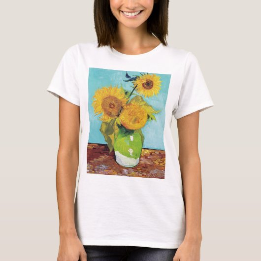 Drie zonnebloemen, Van Gogh T-shirt (Voorkant)
